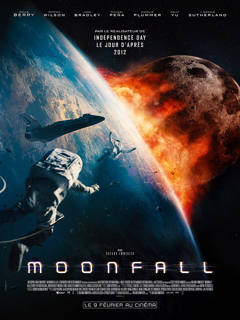 Moonfall, affiche de cinéma, film distribué par Metropolitan Filmexport - Affiche française créée par l'agence Les Aliens - Affiche au format 120 X 160