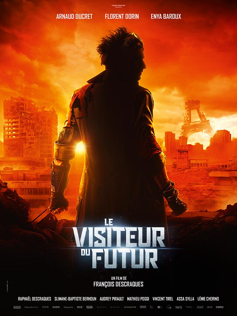 Le visiteur du futur, affiche cinéma, film distribué par KMBO. Création de l'affiche par l'agence Les Aliens - affiche teaser.