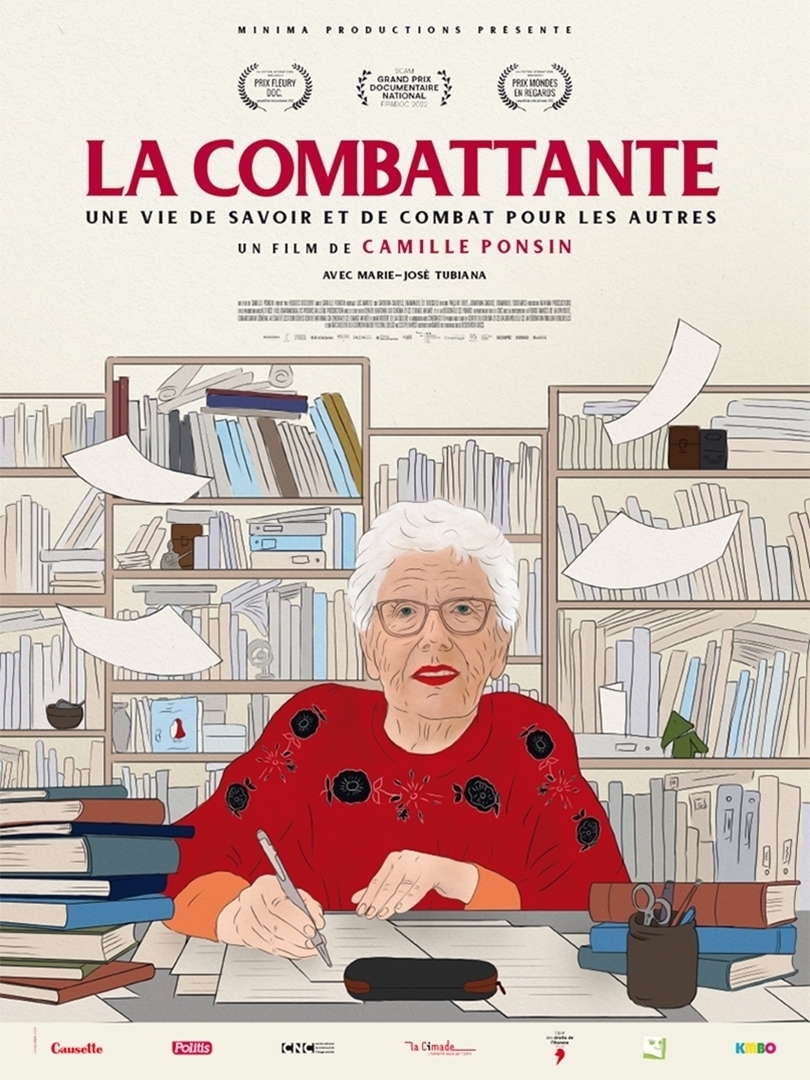Affiche cinéma du film La Combattante - distribution KMBO - création affiche par l'Agence Les Aliens - Affiche 120x160