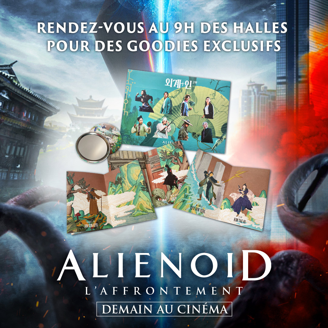 publication Instagram à partir de l'affiche Officielle française du film Alienoid 2 - l'Affrontement. Film de science-fiction coréen réalisé par Choi Dong-Hoon. Affiche créée par L'agence Les Aliens. L'agence a également décliné tous les visuels print et web de la campagne de communication. Distribution pour la France : Condor en août 2024. Ici les goodies exclusifs !
