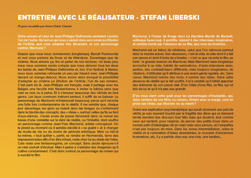 Dossier de presse pour la sortie du film "L