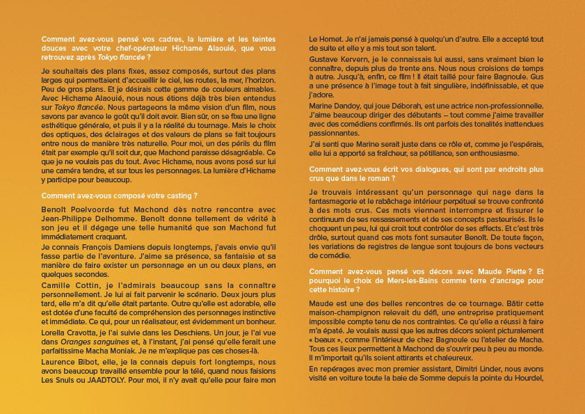 Dossier de presse pour la sortie du film "L