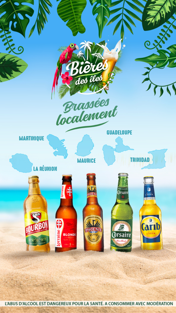 bières des îles bourbon-lorraine-phoenix-corsair-carib