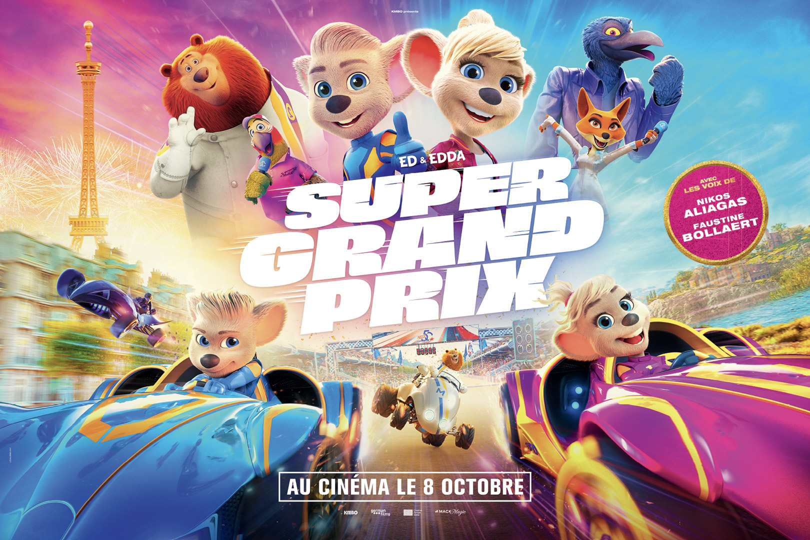 Affiche du film d'animation SUPER GRAND PRIX - format 3X2