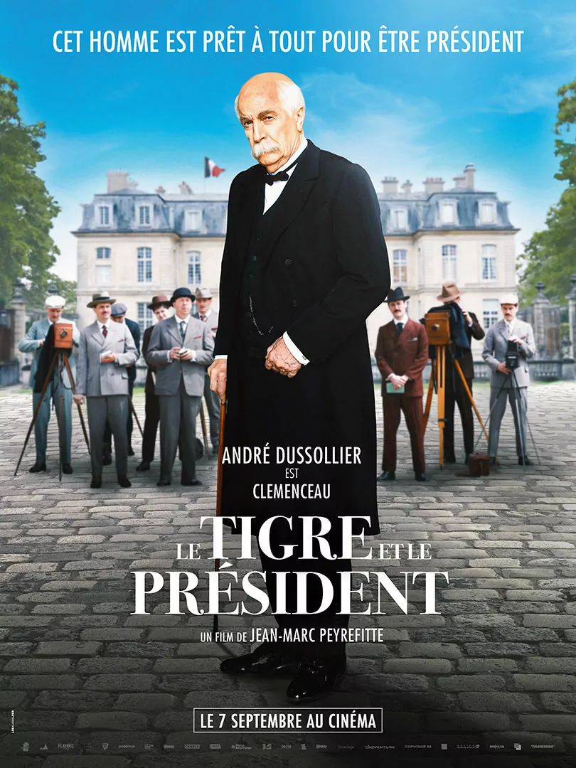 Affiche cinéma "personnages" du film Le Tigre et le Président - distribution Tandem Films - création affiche Agence Les Aliens - Affiche "Le Tigre Clémenceau"