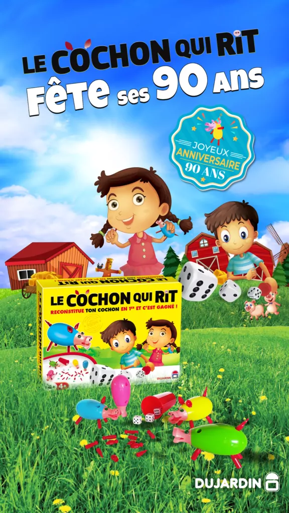 COCHON QUI RIT 90 ANS JEUX DUJARDIN